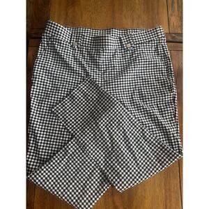 Rafaella Black White Gingham Ankle Pants Women’s XXL Pull On Stretch